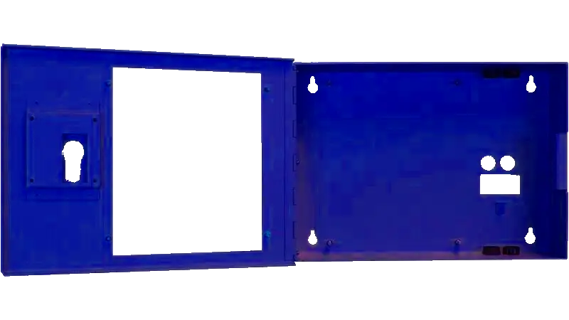 FAT/FBF Leergehäuse mit Scheibe blau