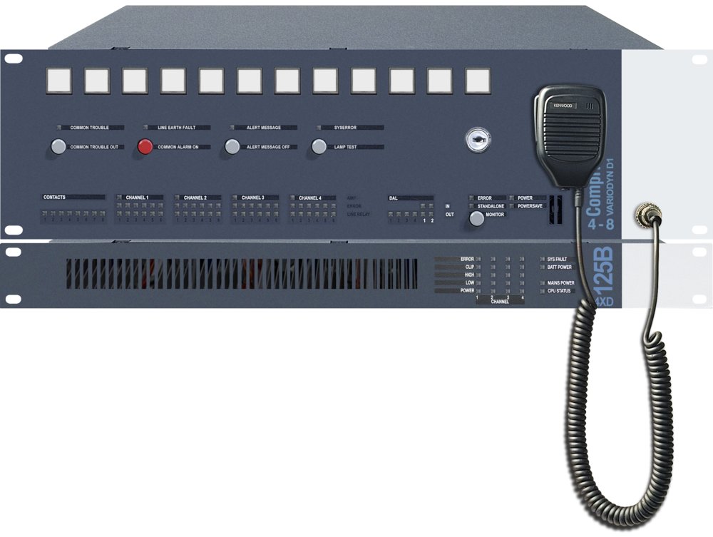 Produktpaket Comprio 4-24 und Verstärker 4XD125B