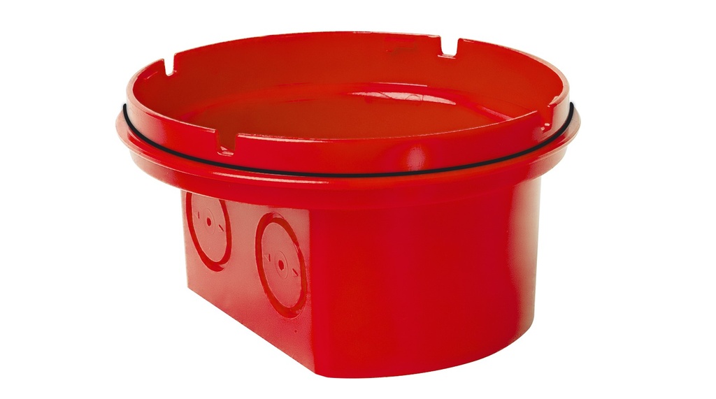 Sockel tief IP 65, rot (VE: 5 Stck)