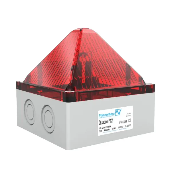 EX-ATEX Quadro F12 Signalgeber, 24V DC, rot