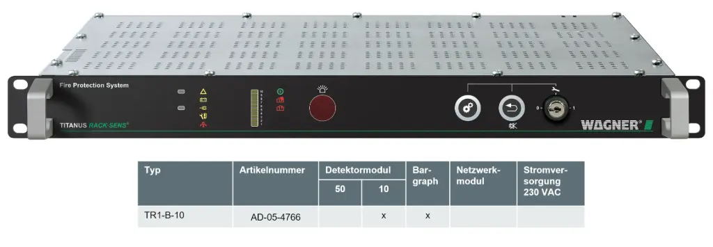 TITANUS RACK·SENS 1HE - Typ TR1-B-10