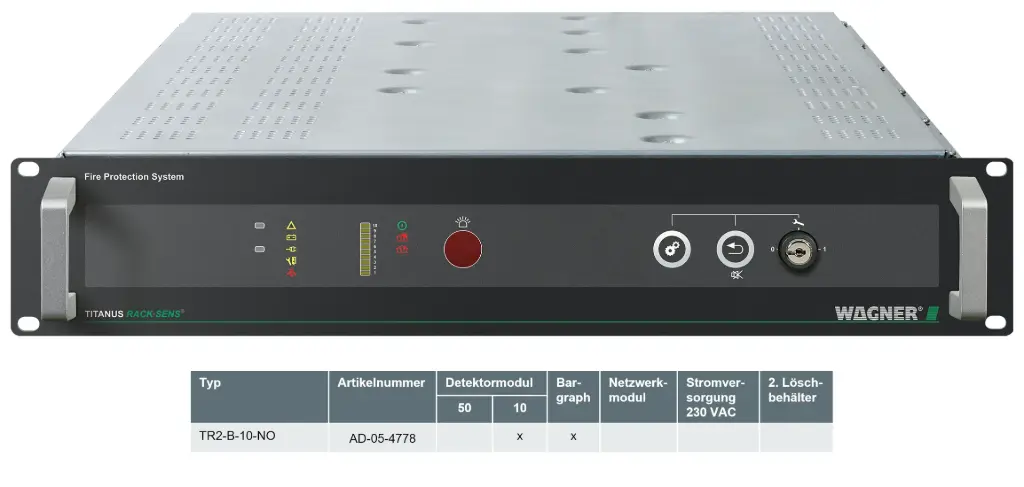 TITANUS RACK·SENS 2HE - Typ TR2-B-10-NO