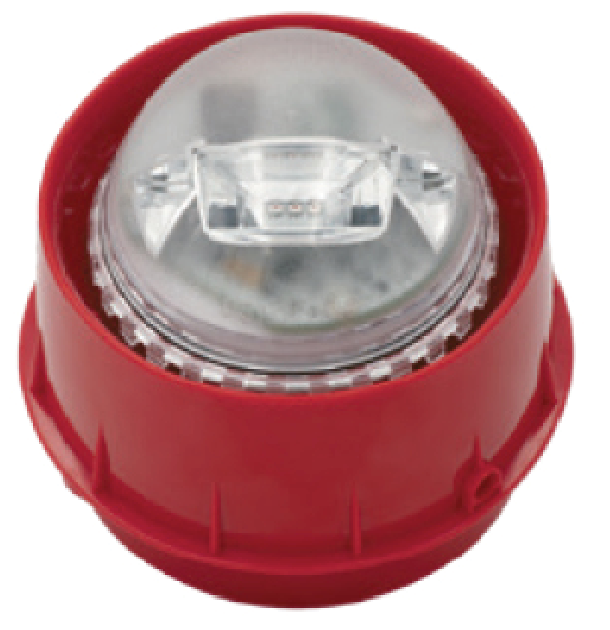 Ringbusgespeister kombinierter Funk-Alarmgeber EN54-23 (W-3,5-10), Blitzfarbe rot