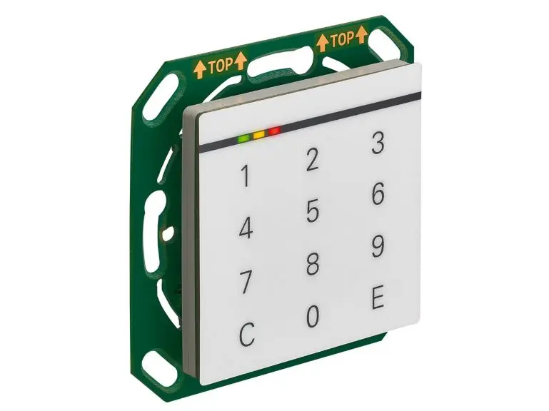 Insertic-55 Leser mit Tastatur, weiß, Multi-ISO und Bluetooth-fähig, RS-485 Modulbus.