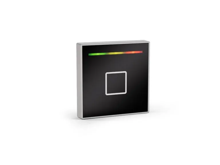 Insertic Touch Leser ohne Tastatur, schwarz und weißaluminium, Multi-ISO und Bluetooth-fähig, RS-485 Modulbus.