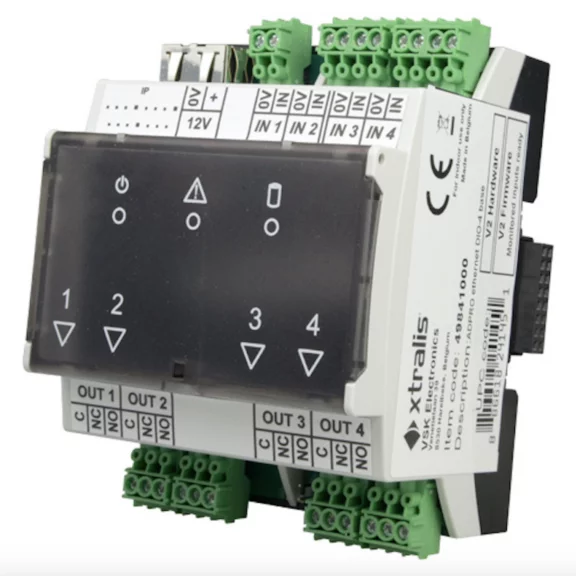 ADPRO Zubehör: Externes PoE Ethernetmodul mit 4 Eingängen und 4 Relaisausgängen (Master) 