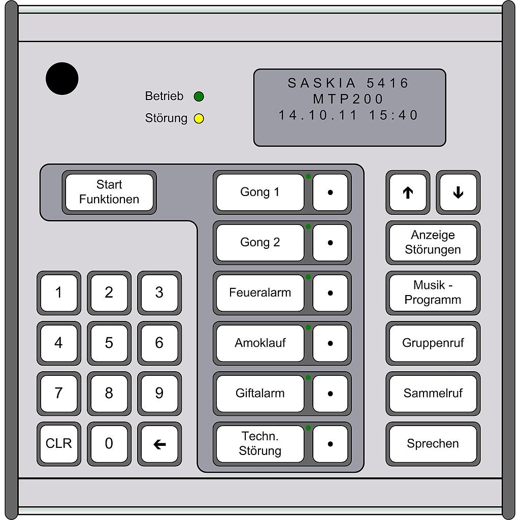 MTP200 - Sprechstelle mit 10er-Tastatur f. SASKIA 5416