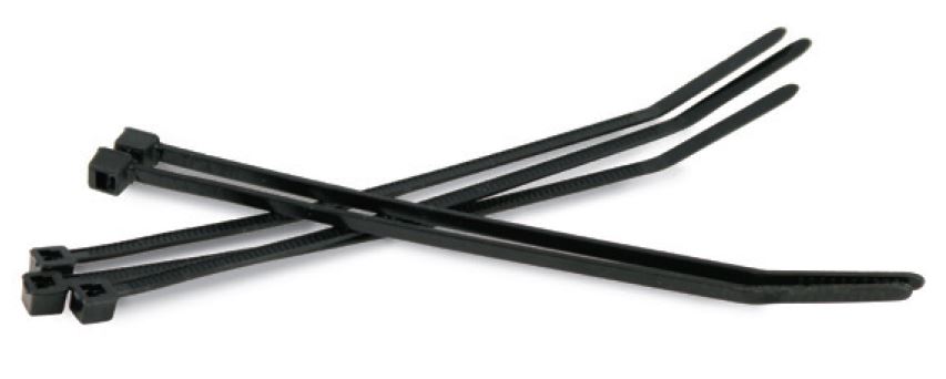 Kabelbinder schwarz, Einsatztemperatur bis 110°C (100Stück)