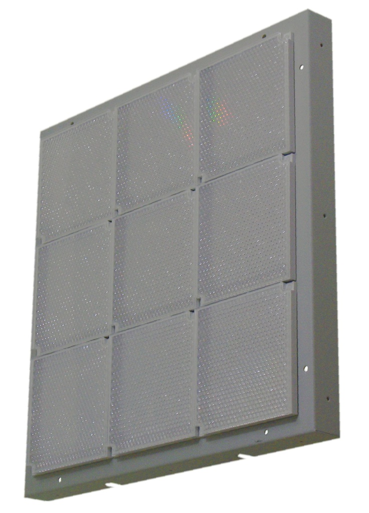Montageplatte mit 9 Prismenreflektoren - foveo