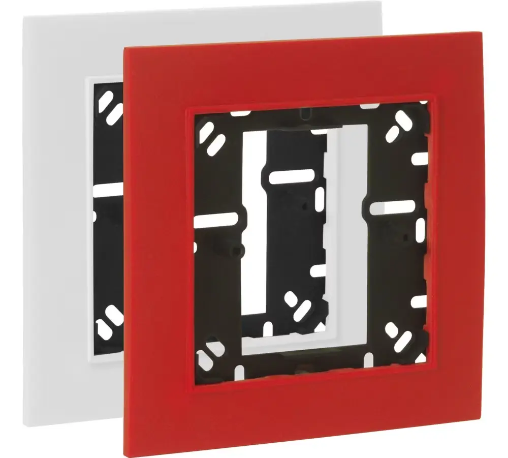 Montagerahmen für kleine Handmelder, rot und weiß
