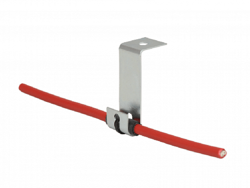 [762263] Edelstahl J-Clip und Silikonhülse, für Montage der Sensorkabel, 1 VE = 100 Stck.