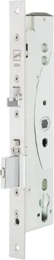 [022700] MEDIATOR® Schloss, Rohrrahmen-Version; Dornm. 35 mm; Entf. 92 mm; Vollstift 8-9 mm; Stulp 24 mm eckig