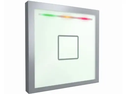 [PST00WS.63] Siedle Touch Lesegerät ohne Tastatur: weiß (RAL 9003) mit Siedle weiß-aluminium Rahmen: Multi-ISO und Bluetooth-fähig: RS-485 Modulbus